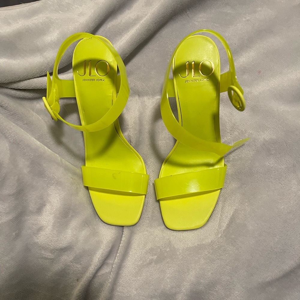 JLO Neon Yellow/Green Heels